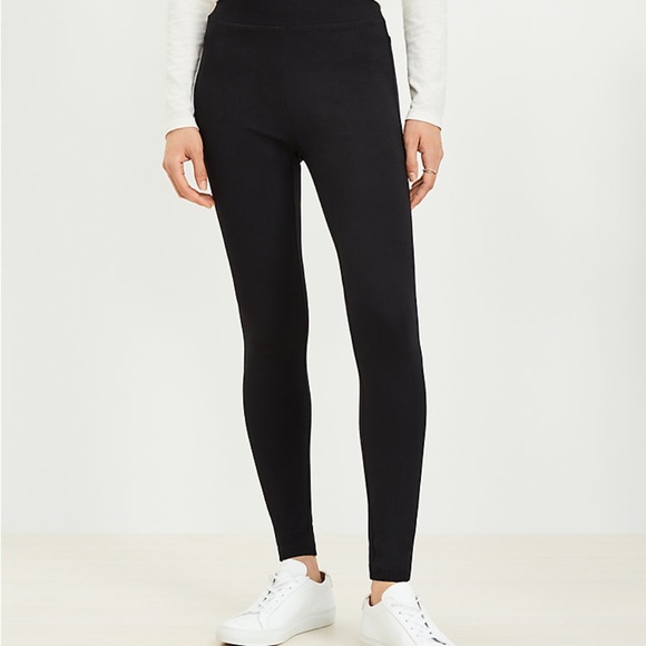 Loft Seamed Ponte Leggings Black size Medium - Picture 1 of 10